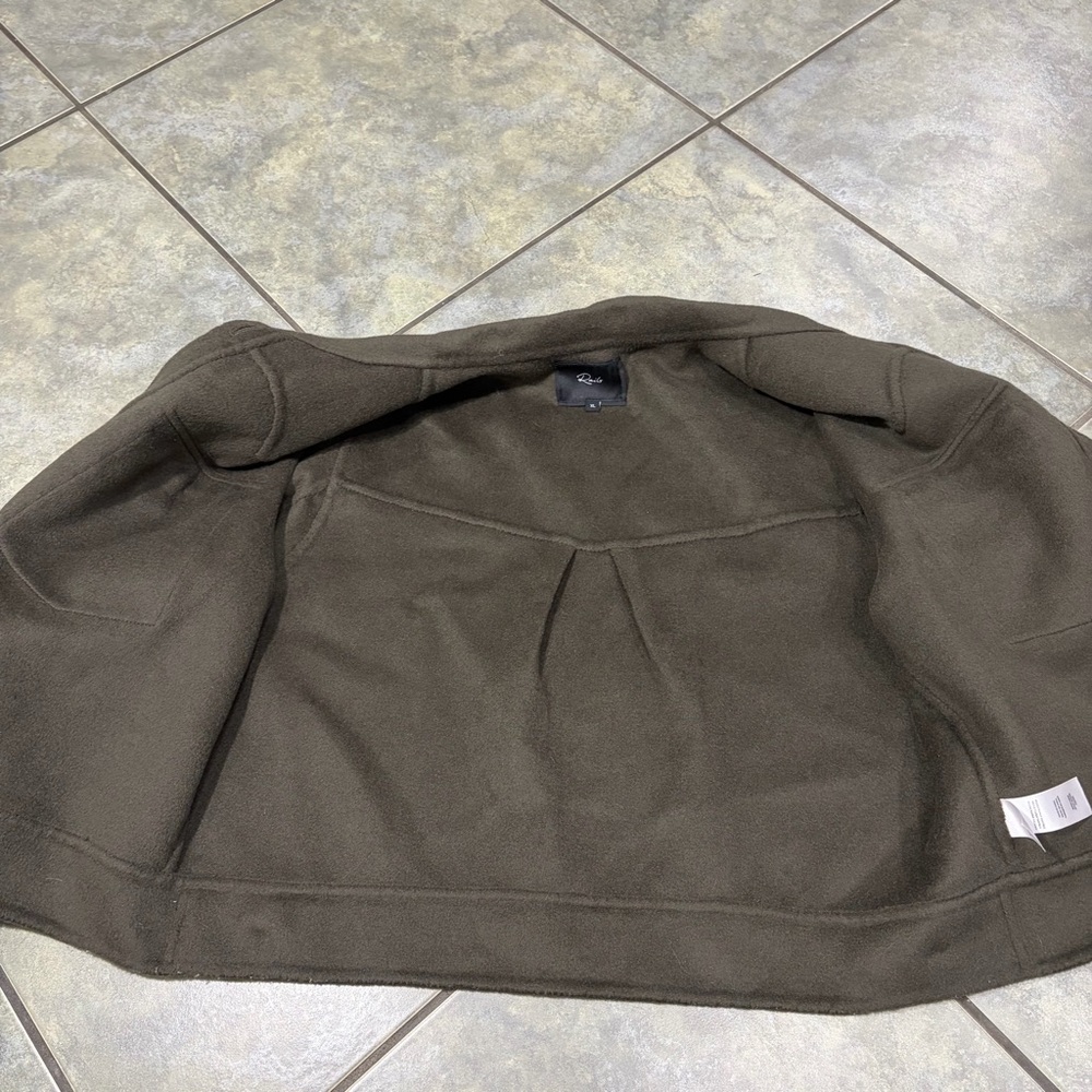 Rails Women’s Easton Wool Blend Olive Cropped Shacket Sz XL Casual Preppy Party - Picture 8 of 13